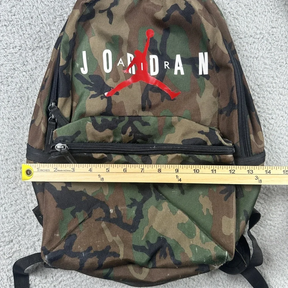 Jordan Jumpman Camo Backpack‎ Large Green Brown Red Woodland Camouflage Bag